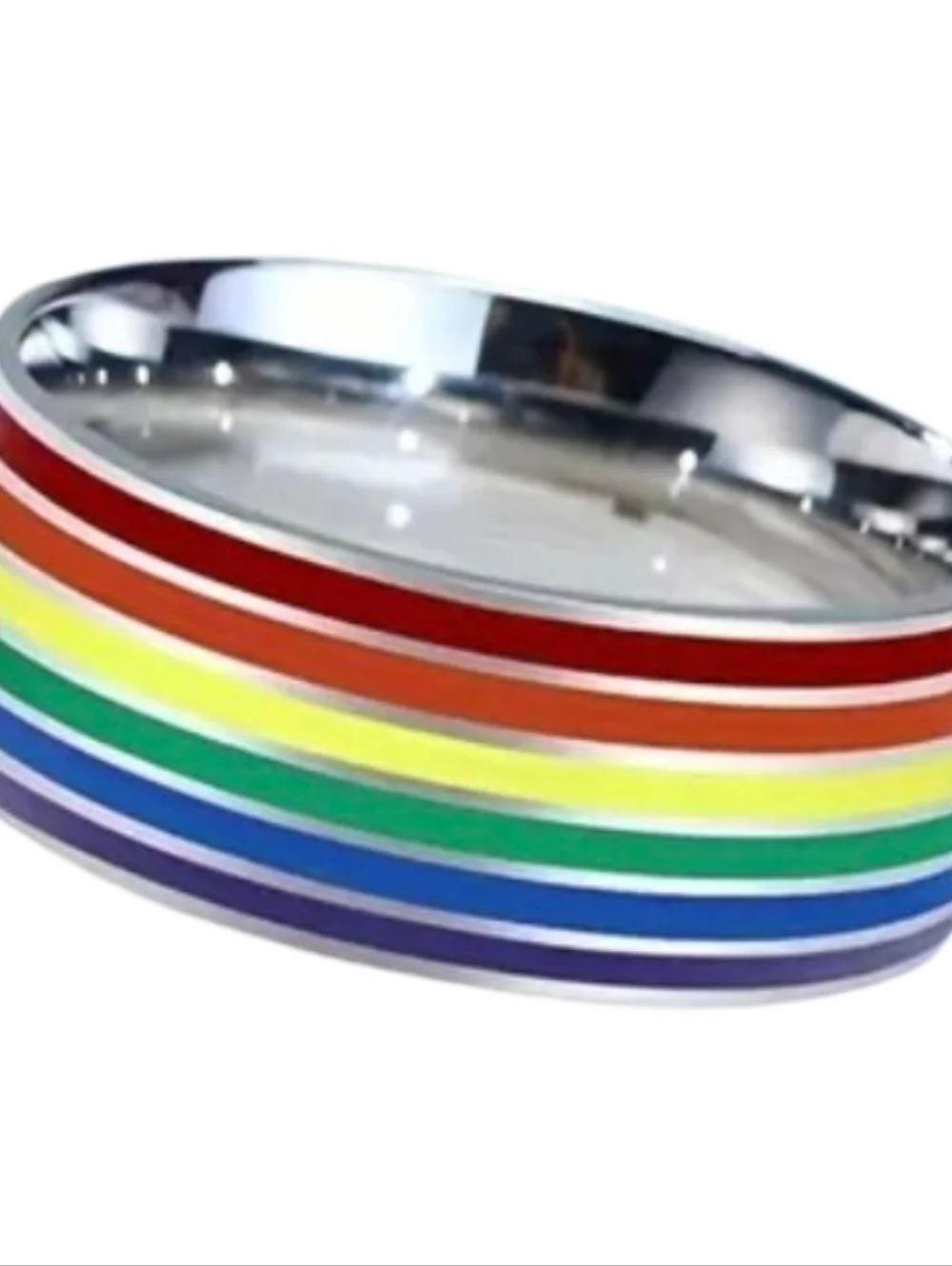 New Stainless Steel PRIDE Rainbow  Ring Size 11 - Picture 2 of 4